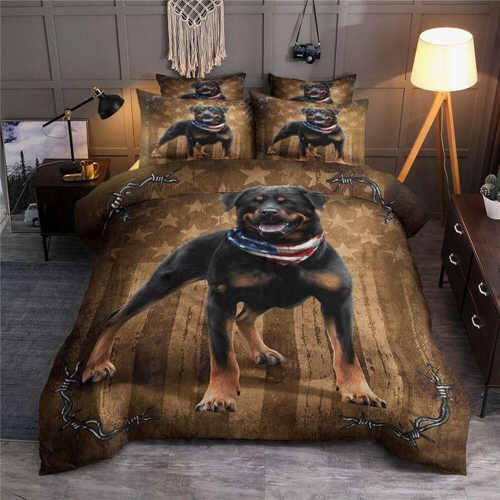 Dog Rottweiler Duvet Cover Bedding Set