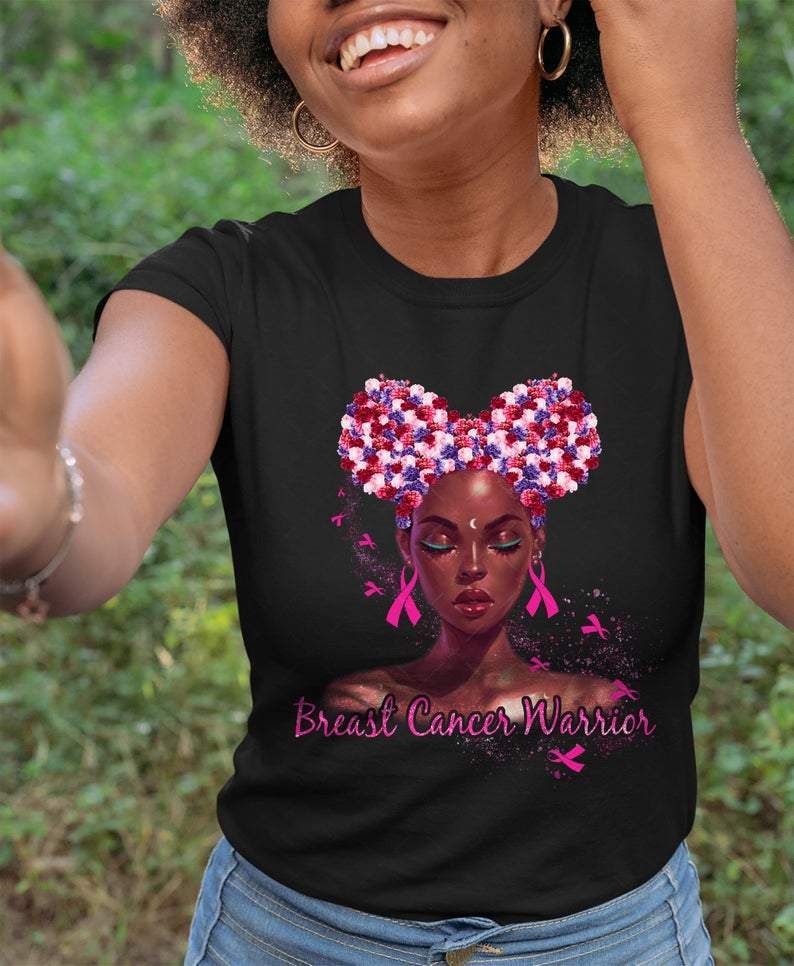Black Girl Breast Cancer Custom Name Shirt
