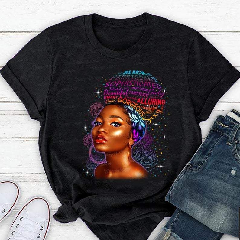 Black Girl Beautiful, Smart Rose Shirt PAN2TS0192