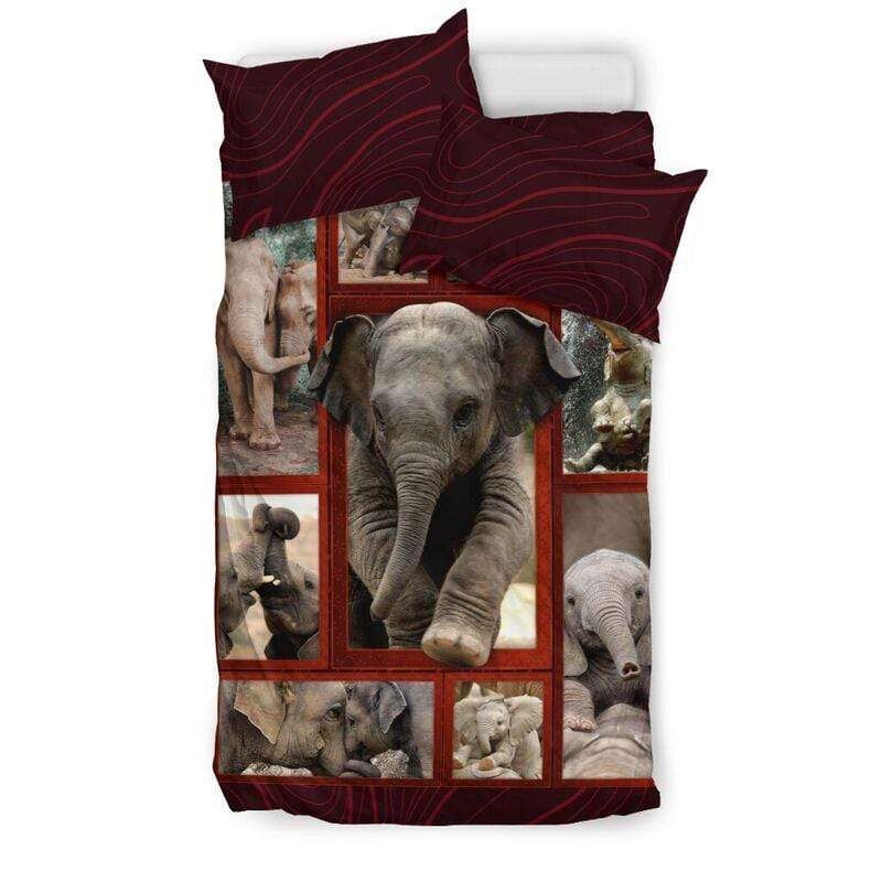 Elephant Baby Cute Duvet Cover Bedding Set