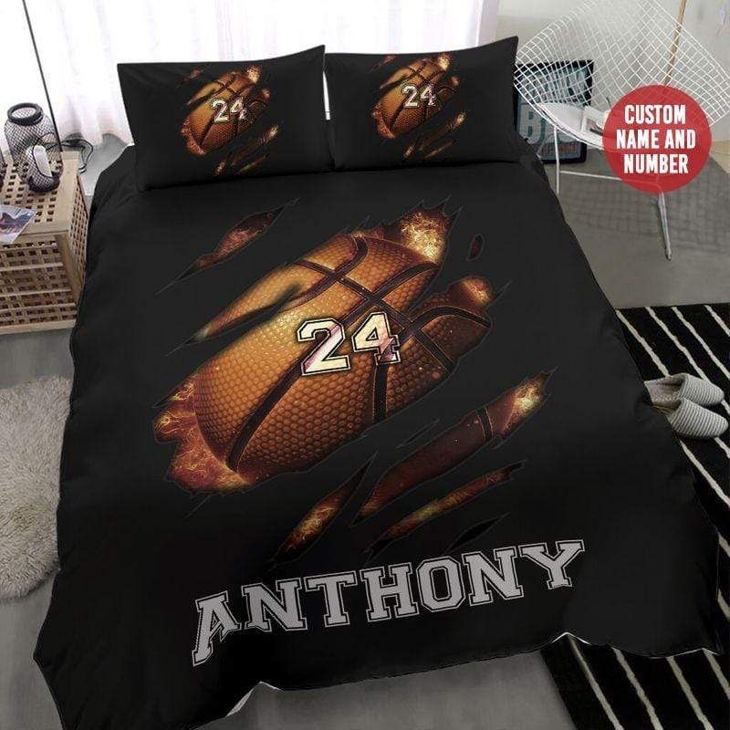 Personalized Basketball Custom Name Duvet Cover Bedding Set