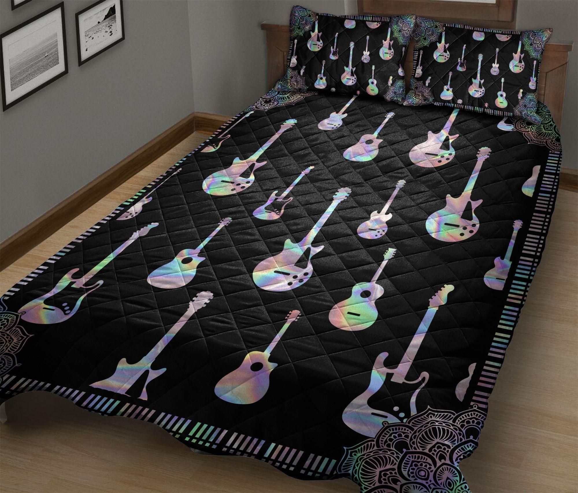 Hologram Guitars Bohemian Quilt Set
