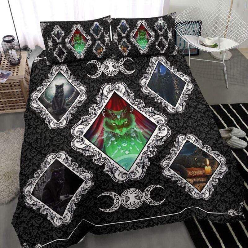 Cat Occult Wicca Duvet Cover Bedding Set