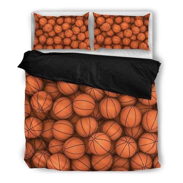 Basketball Ball Pattern Orange Bedding Set