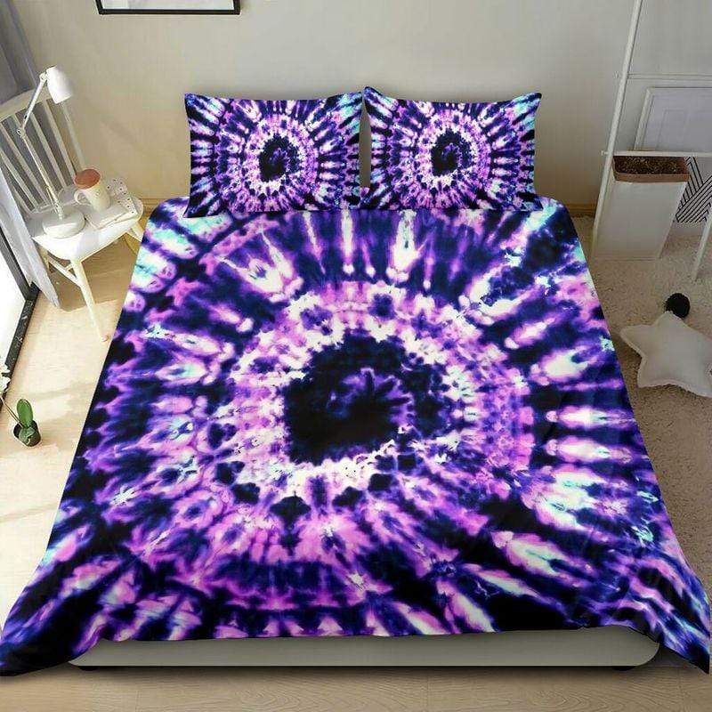 Purple Tie Dye Duvet Cover Bedding Set