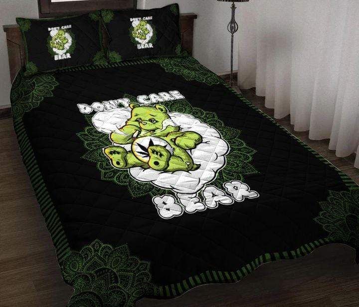 Weed Teddy Bear Don'T Care Mandala Quilt Set PANQBS0025