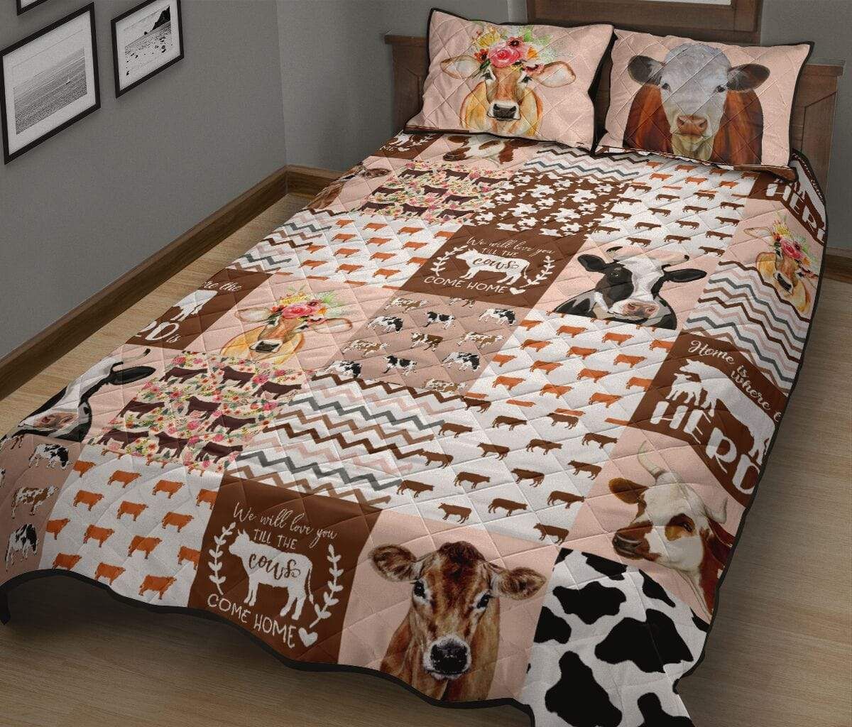 We Will Love You Till The Cow To Farm Quilt Set PAN