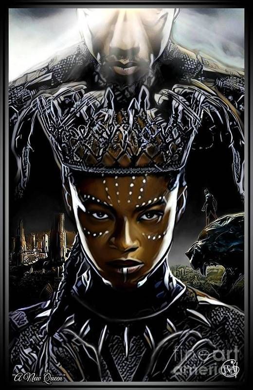 Amazing Traditional Black Queen Canvas Print Canvas Wall Art PAN
