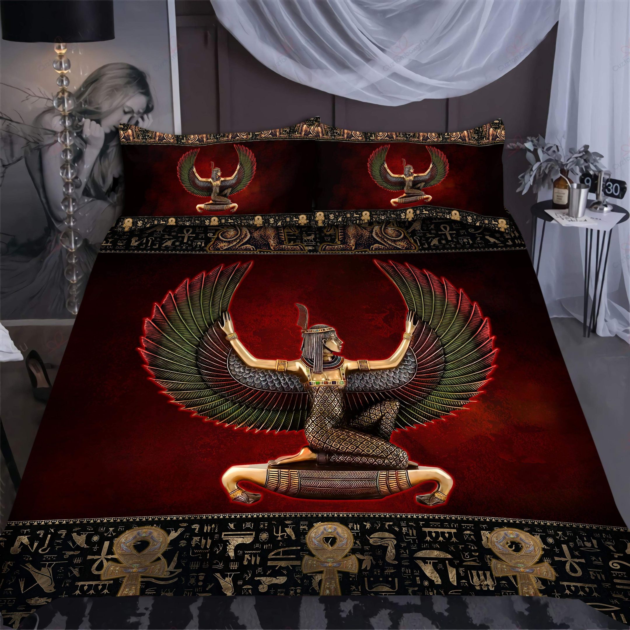 Ancient Egyptian Ma'At Bedding Comforter Set Duvet Cover Bedding Set