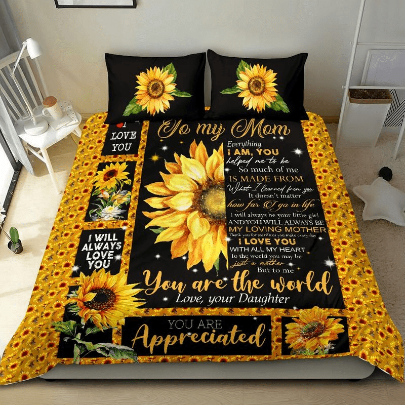 Sunflower To My Mom Mother's Day Gift Duvet Cover Bedding Set