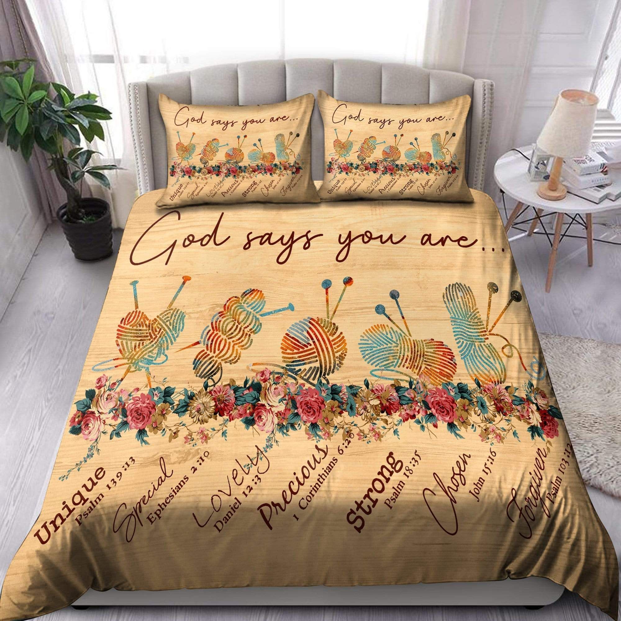 Knitting God Says You Are Duvet Cover Bedding Set
