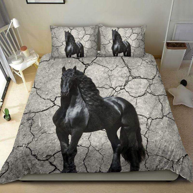 Beautiful Black Horse Duvet Cover Bedding Set