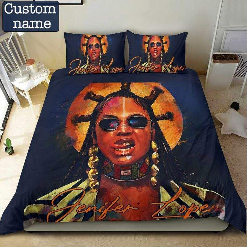 Personalized Black Cool Girl Bedding Set Custom Name