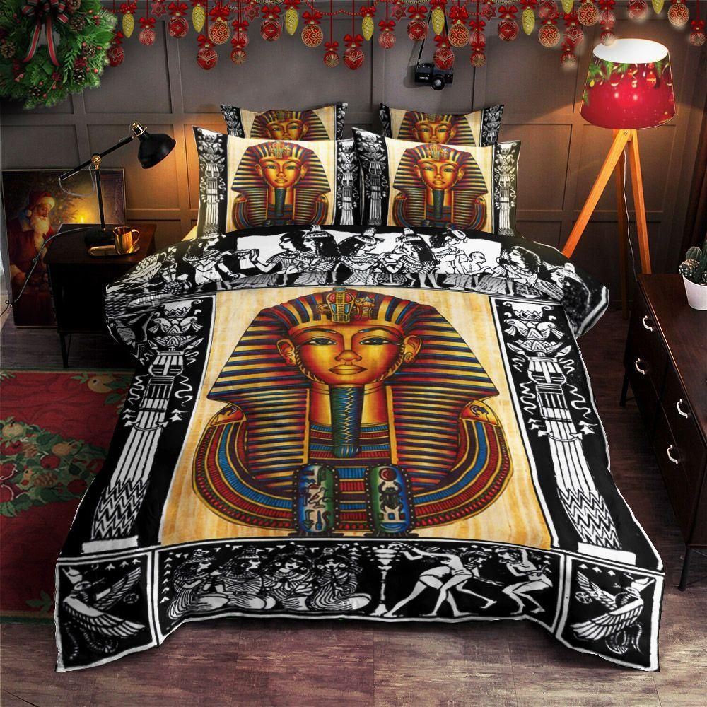 Ancient Egyptian Pharaoh Art Bedding Comforter Set Duvet Cover Bedding Set