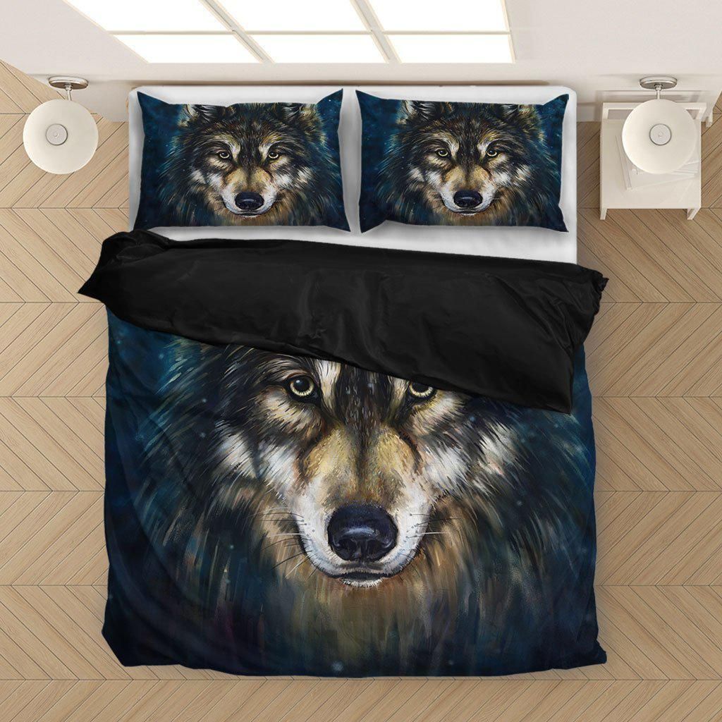 Native Wolf Winter Bedding Set