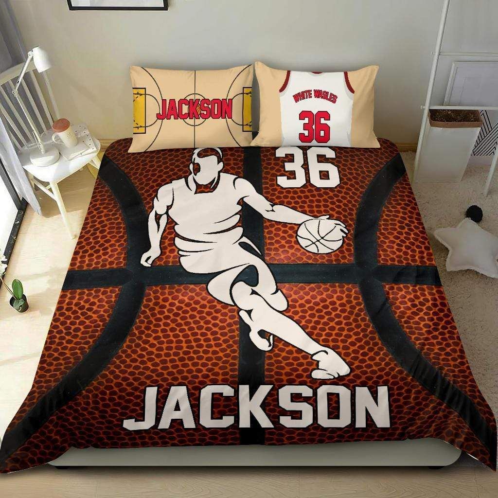 Personalized Custom Duvet Cover Basketball Bedding Set