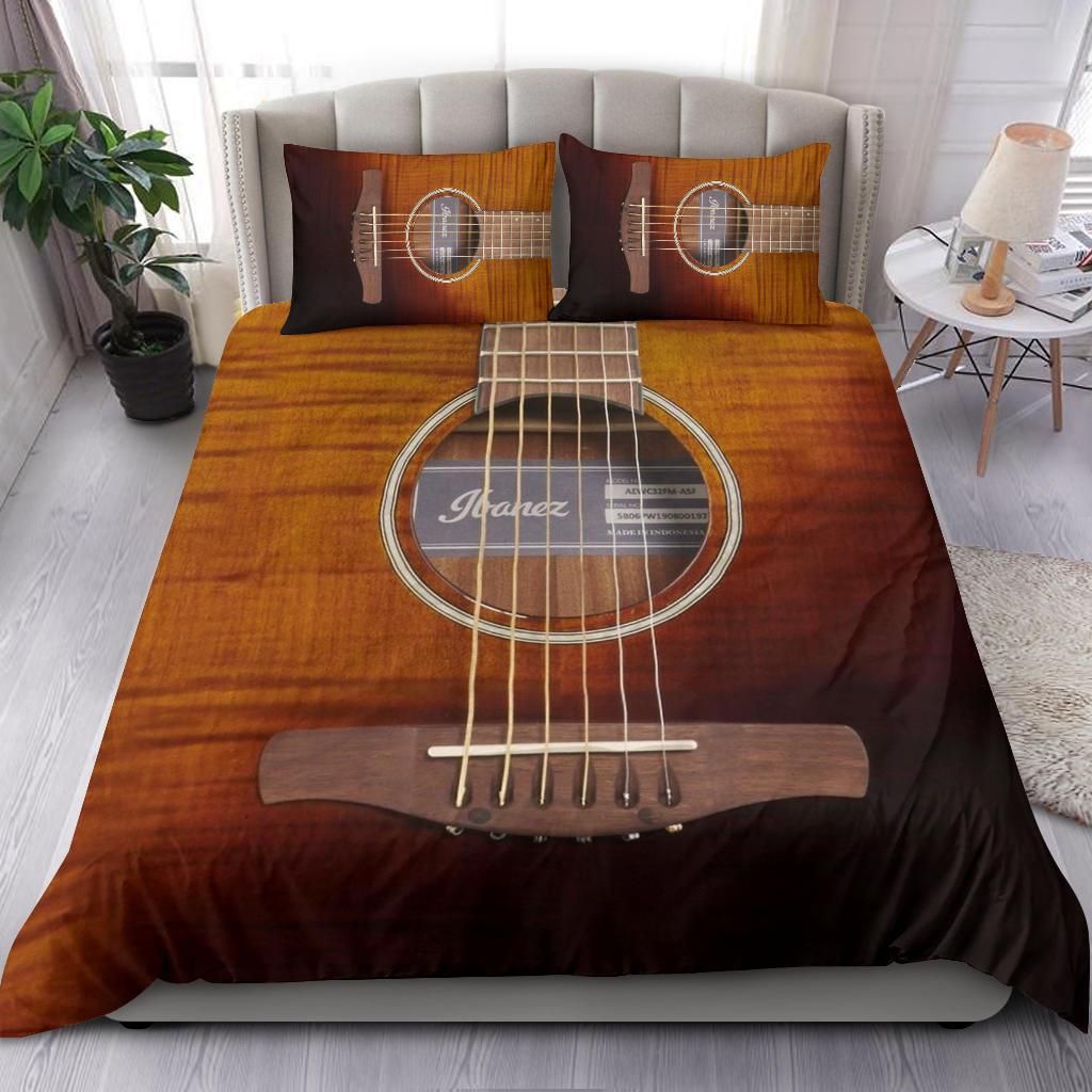 Wood Guitar Duvet Cover Bedding Set