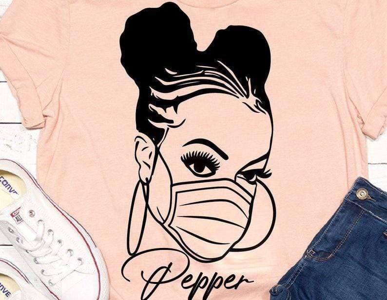 Personalized African Black Girl Quarantined Custom Name T-Shirt