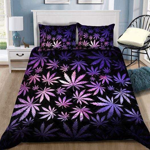 Weed Purple Light Color Duvet Cover Bedding Set PAN