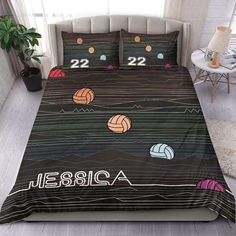 Personalized Volleyball Custom Duvet Cover Bedding Set With Your Name