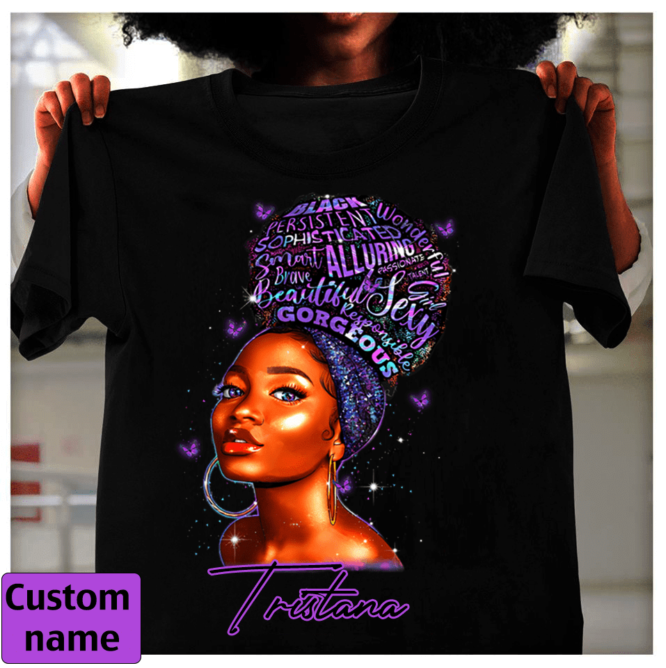 Personalized Black Girl Sexy Custom Name Shirt