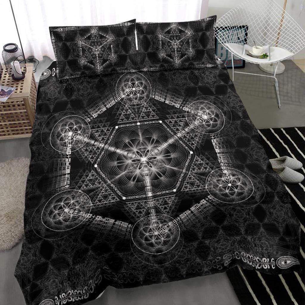 Black And White Metatronic Duvet Cover Bedding Set