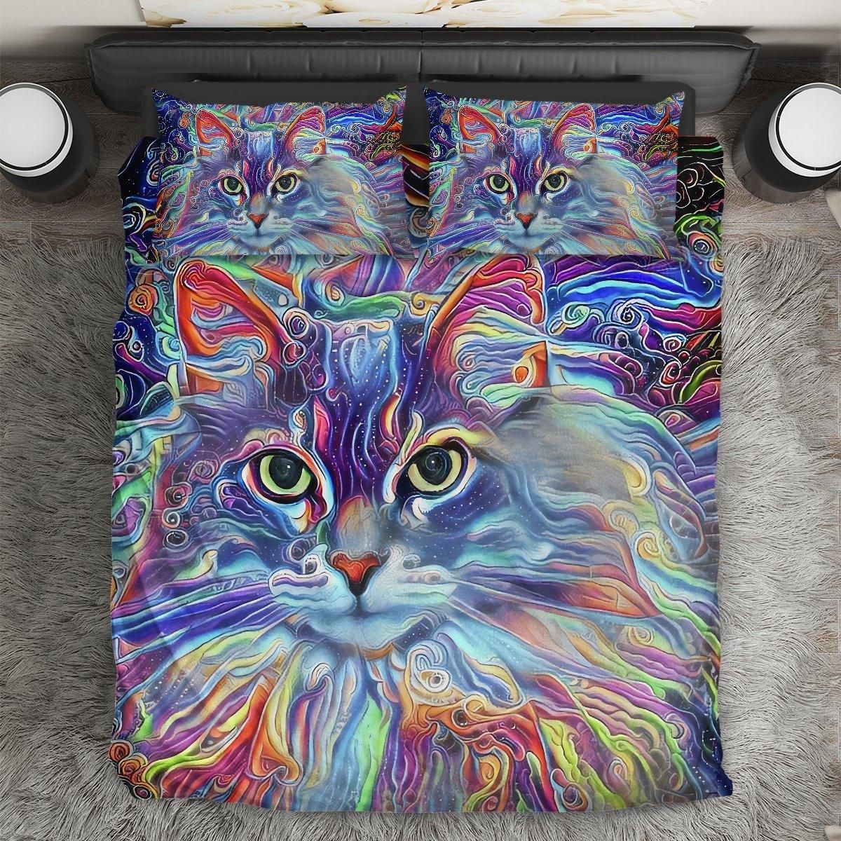 Colorful Cat Bedding Duvet Cover Bedding Set