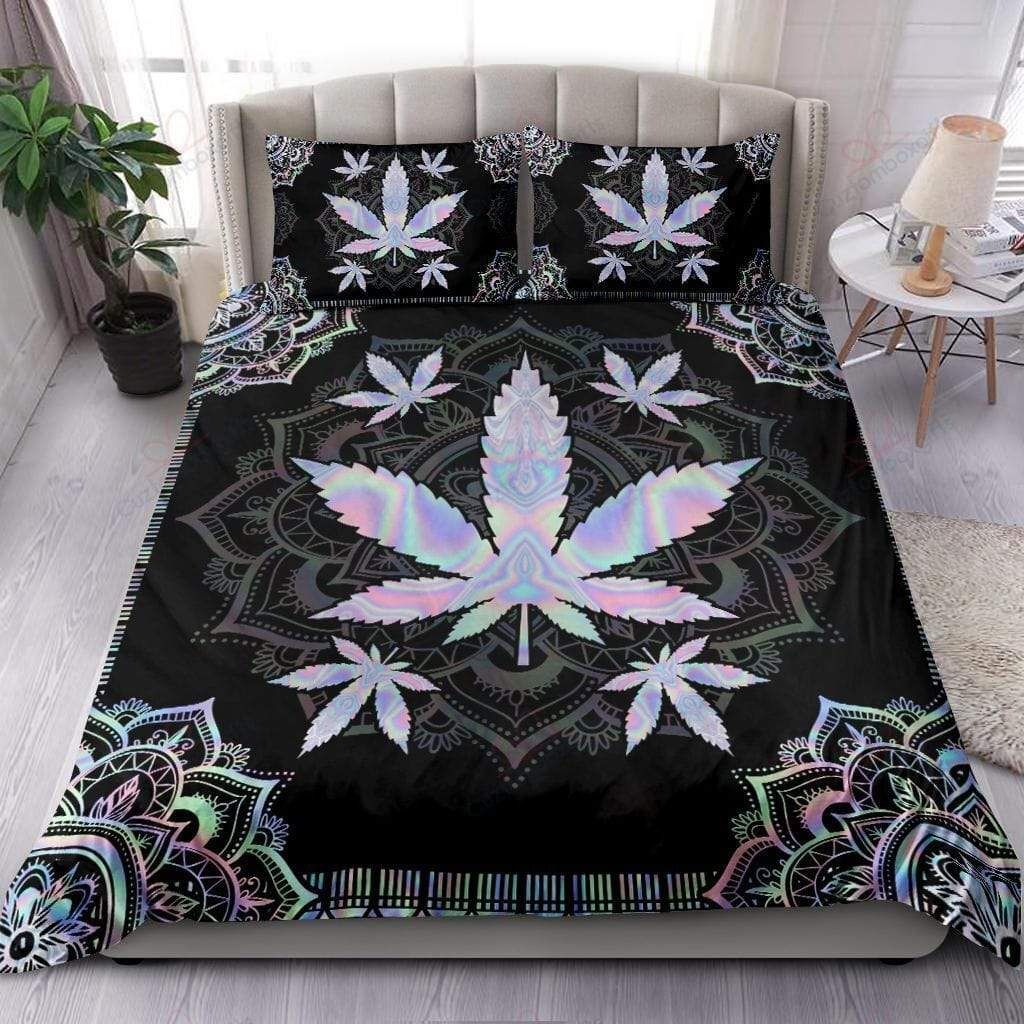 Holographic Weed Mandala Bohemian Duvet Cover Bedding Set