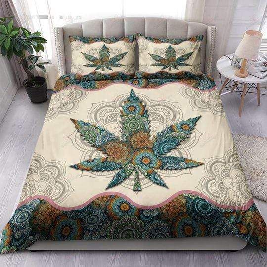 Weed Mandala Bohemian Duvet Cover Bedding Set