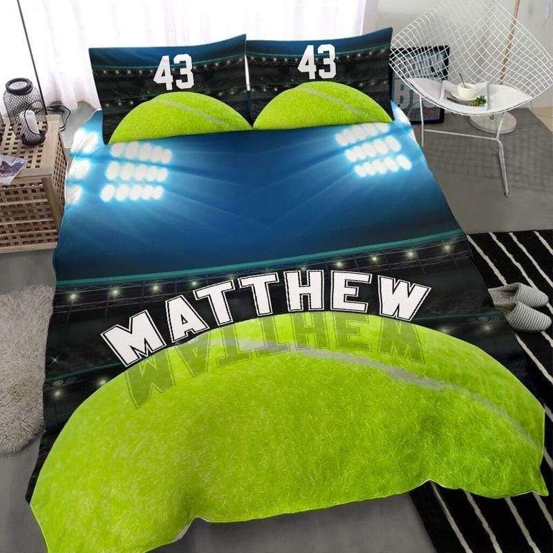 Personalized Amazing Tennis Stadium Custom Bedding Set With Name