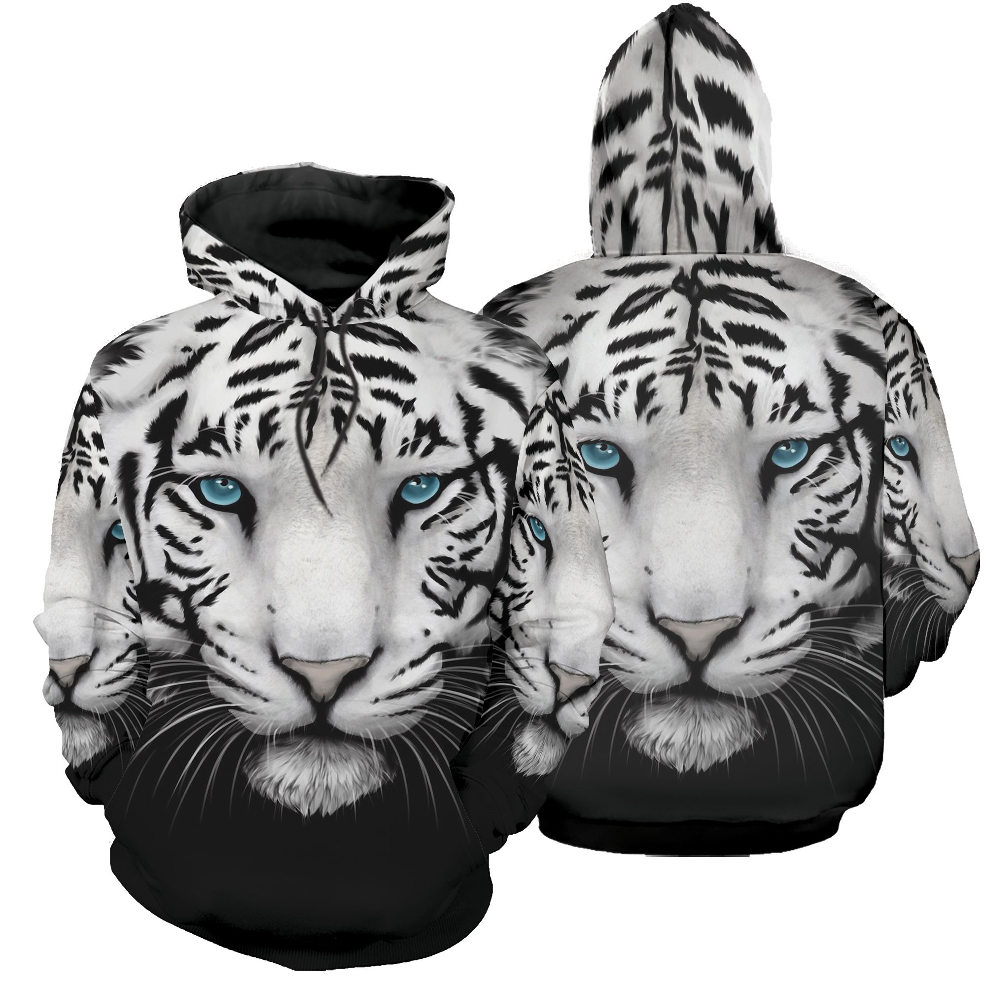 Cool Black And White Tiger Hoodie 3D All Over Print PAN
