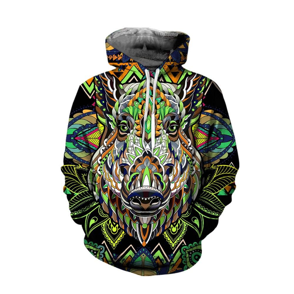 3D All Over Boar Bohemian Style