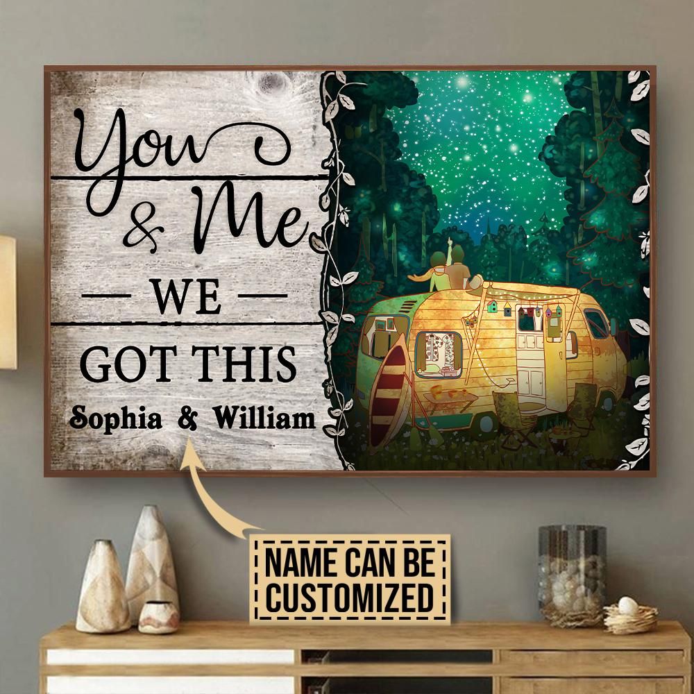 Personalized Camping Camper You And Me Poster