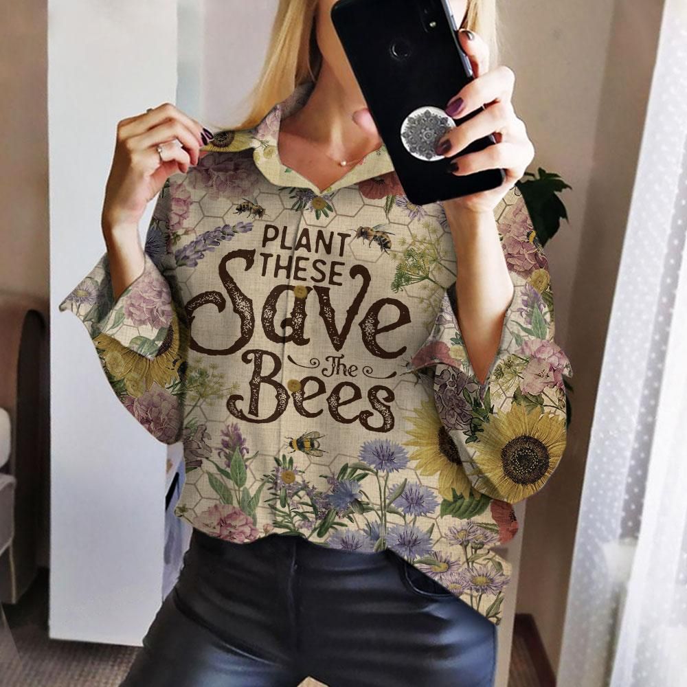 Save The Bees Linen Shirt