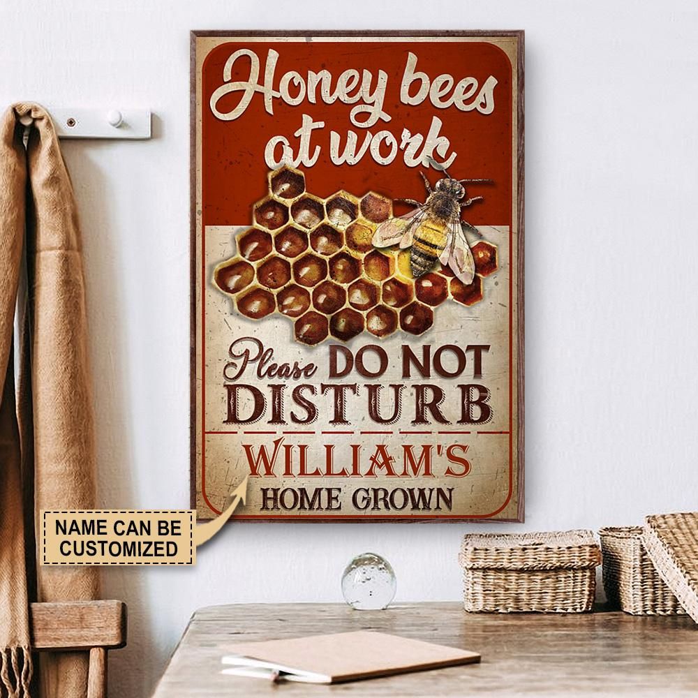 Personalized Honey Bees At Work Do Not Disturb Customized Poster