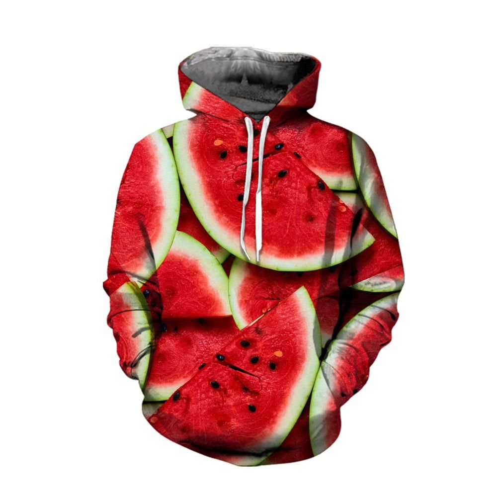 3D All Over Watermelon Printed Hoodie