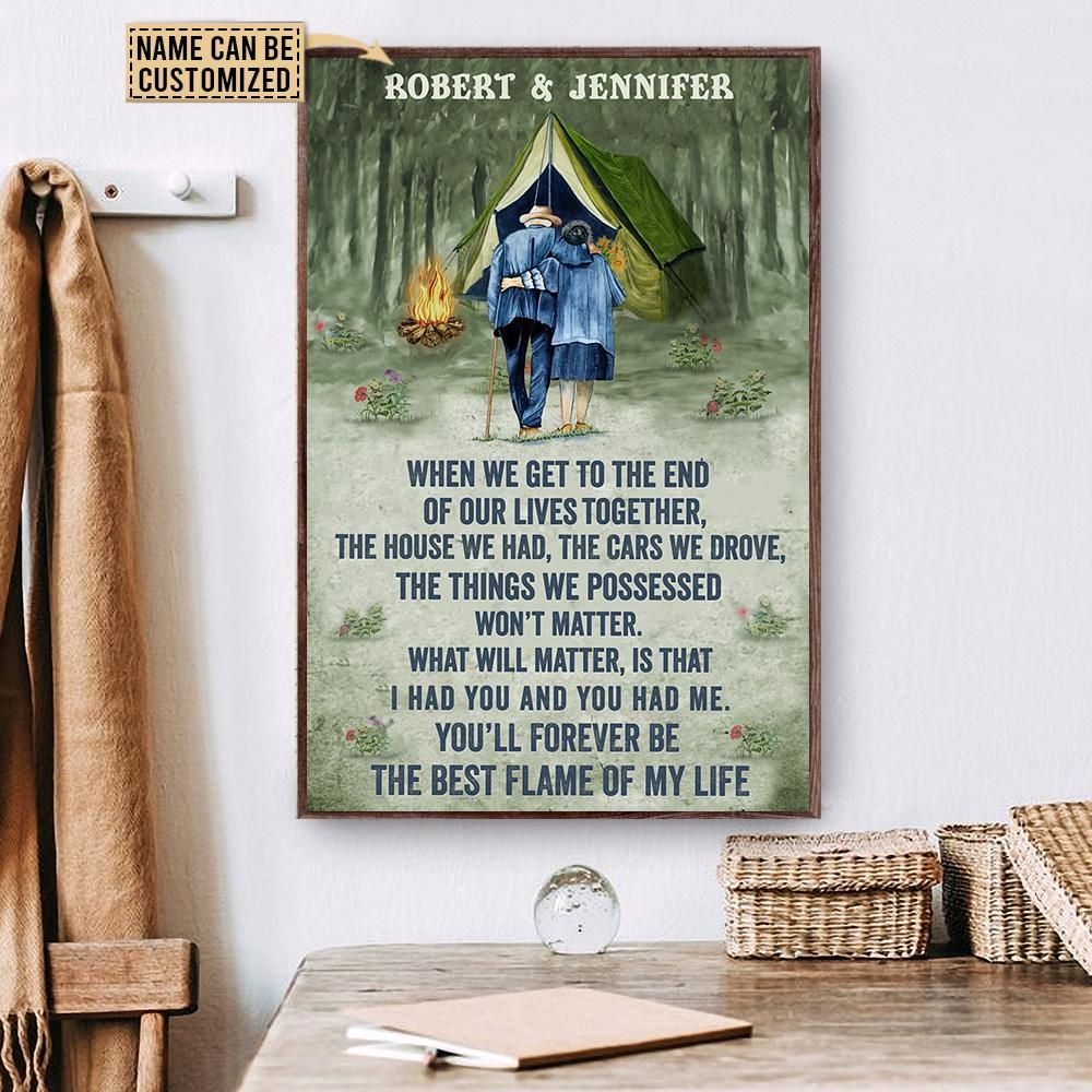 Personalized Camping Tent Forever Flame Customized Poster