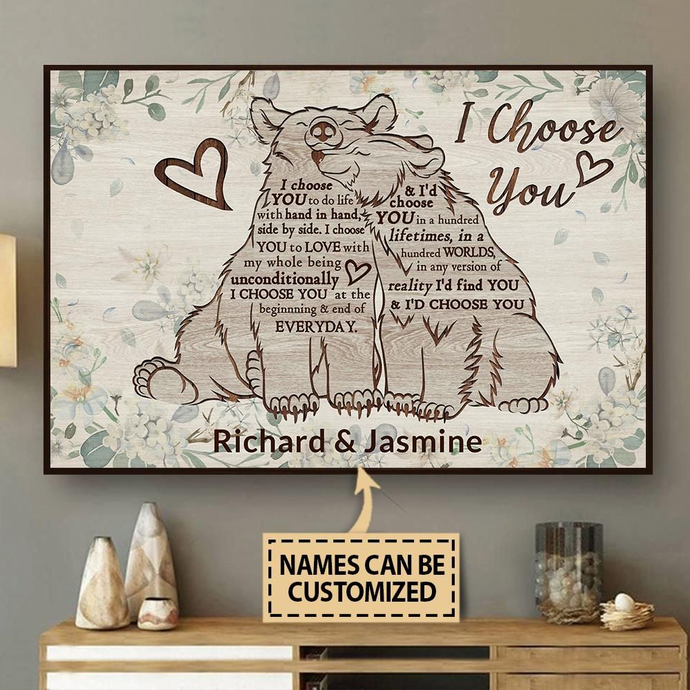 Personalized Bear I Choose You Poster
