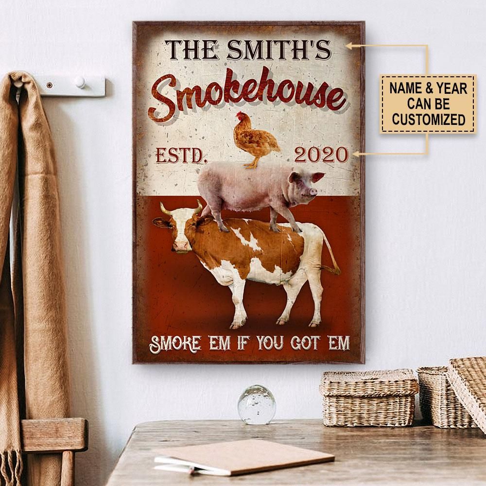 Personalized BBQ Smoke House Customized Poster PAN