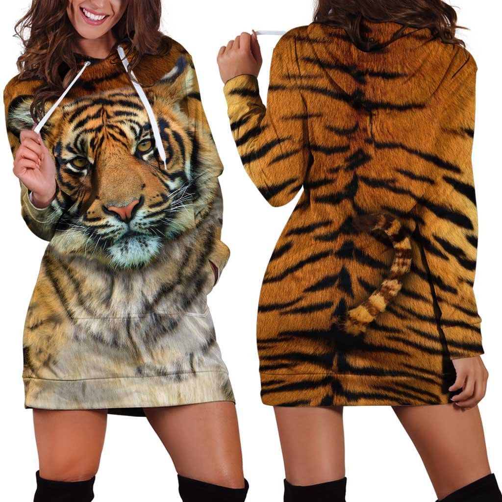 Awesome Hoodie Dress For Tiger Lovers