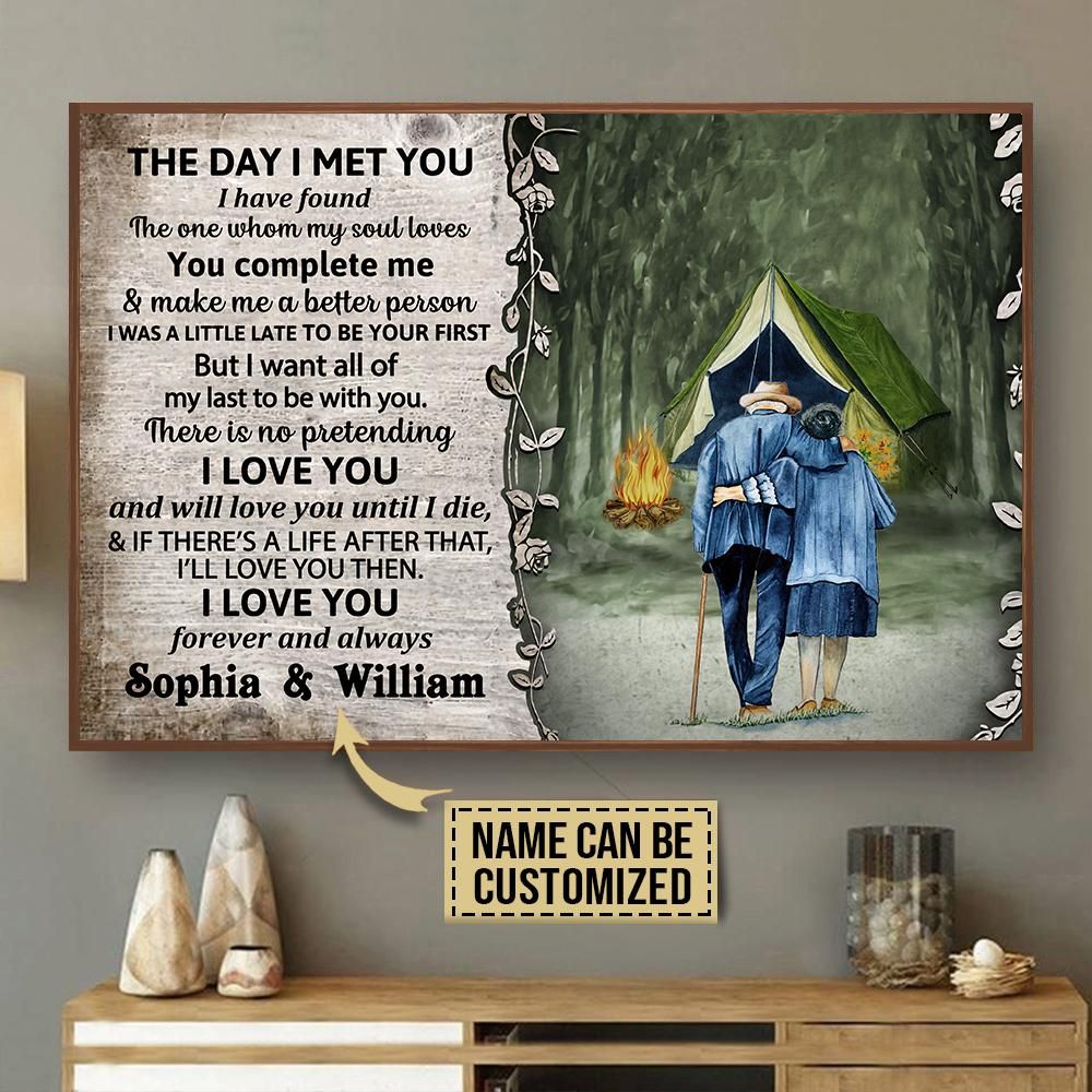 Personalized Camping Tent The Day I Met Customized Poster