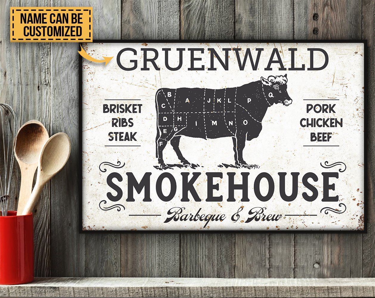 Personalized BBQ Smokehouse Customized Poster