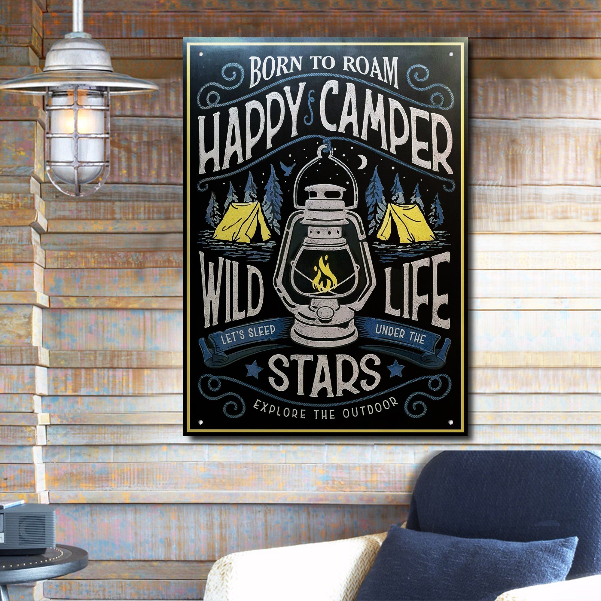 Camping Happy Camper Wild Life Customized Classic Metal Signs