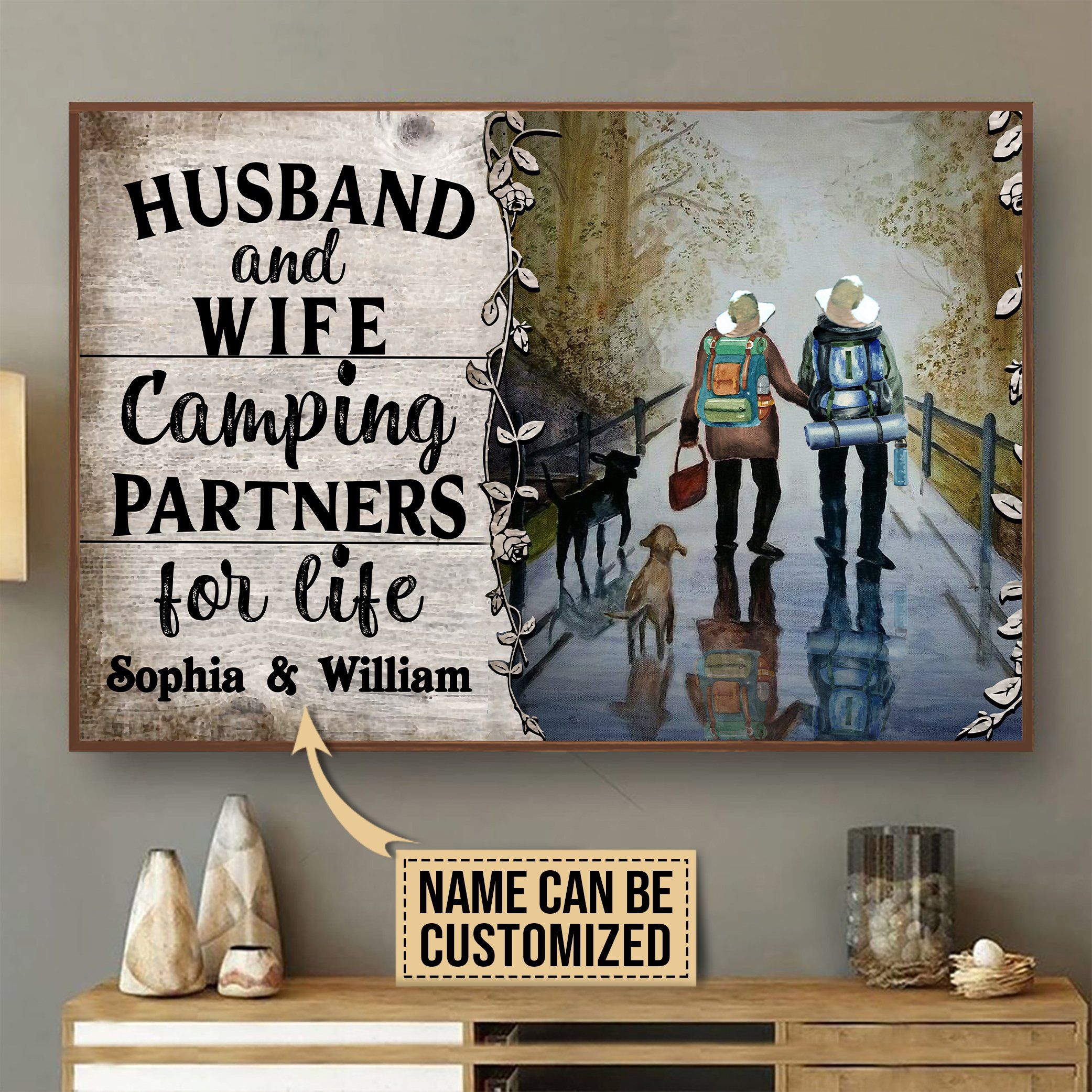 Personalized Camping Partners For Life Poster