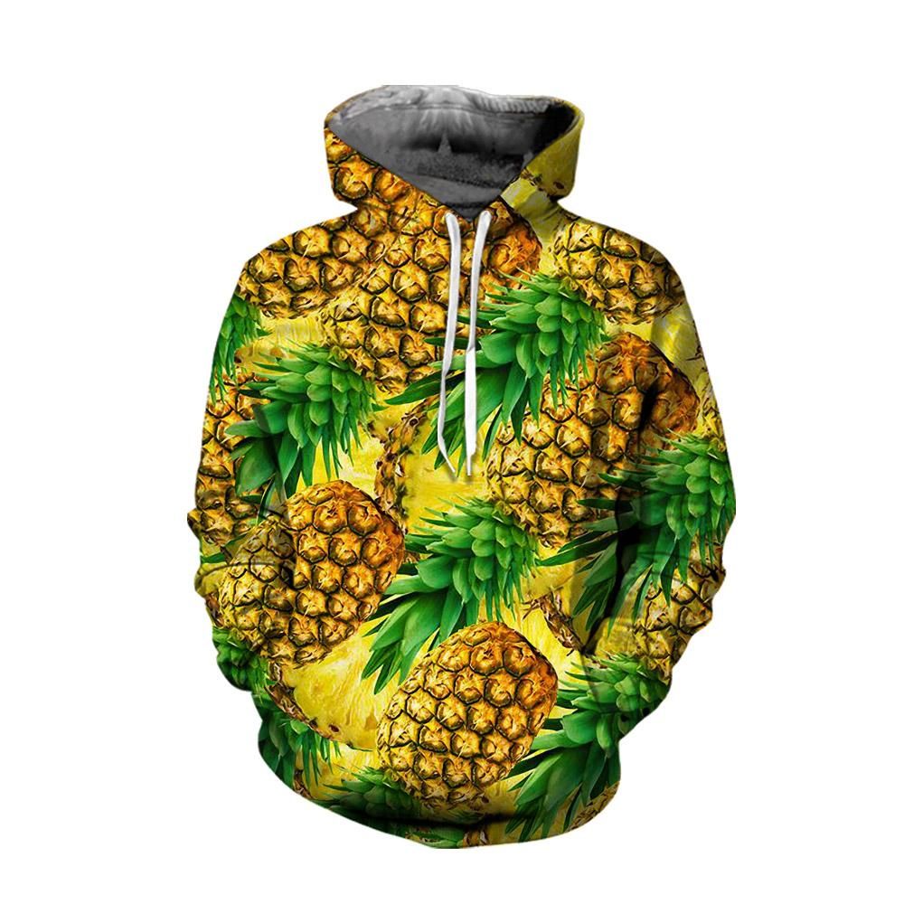 3D All Over Pineapple Printed Hoodie