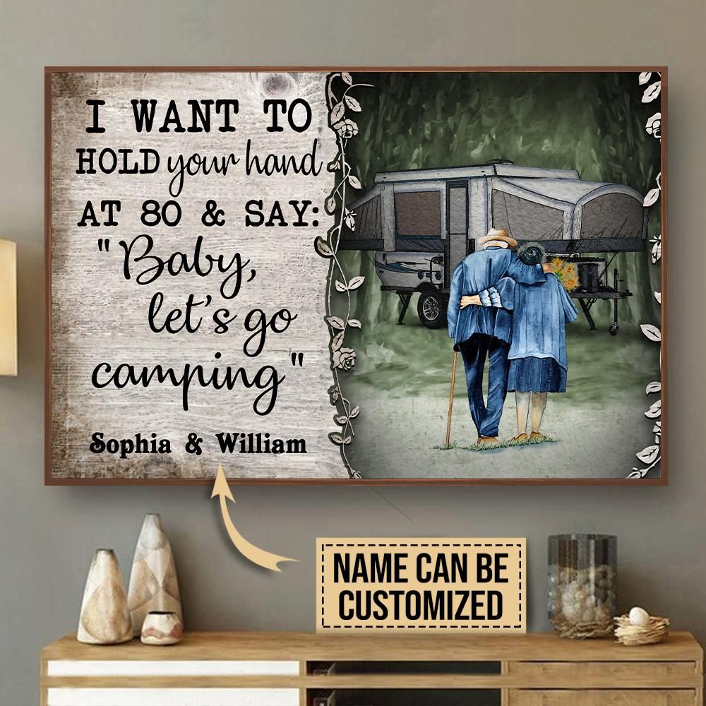 Personalized Camping Popup Baby Let's Go Customized Poster