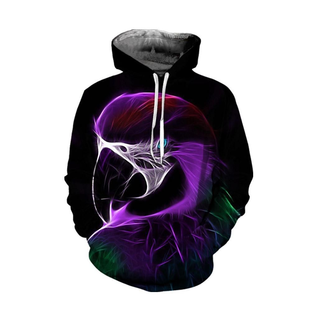 3D All Over Parrot Printed Hoodie