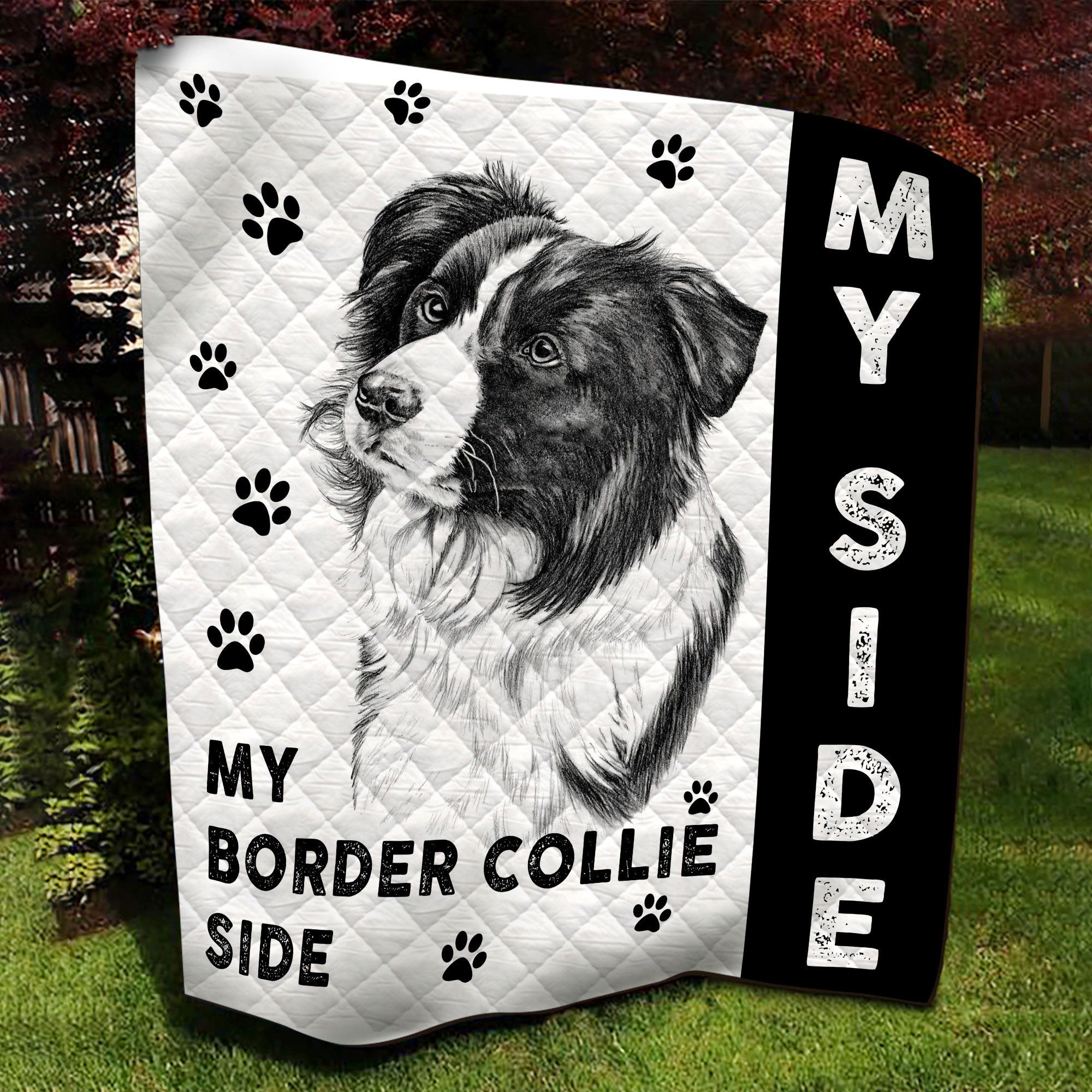 My Side Border Collie Quilt