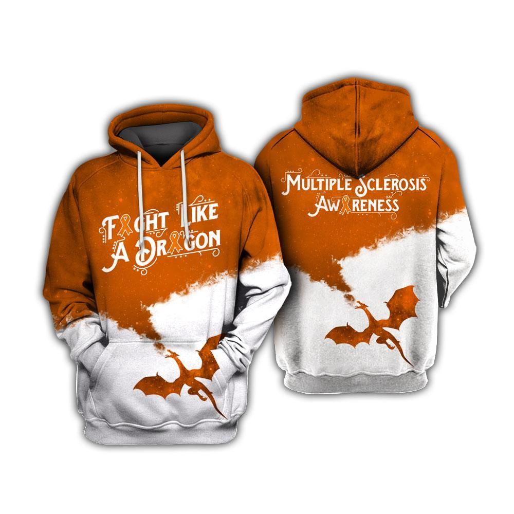 Fight Dragon Multiple Sclerosis Awareness 3D All Over Printed