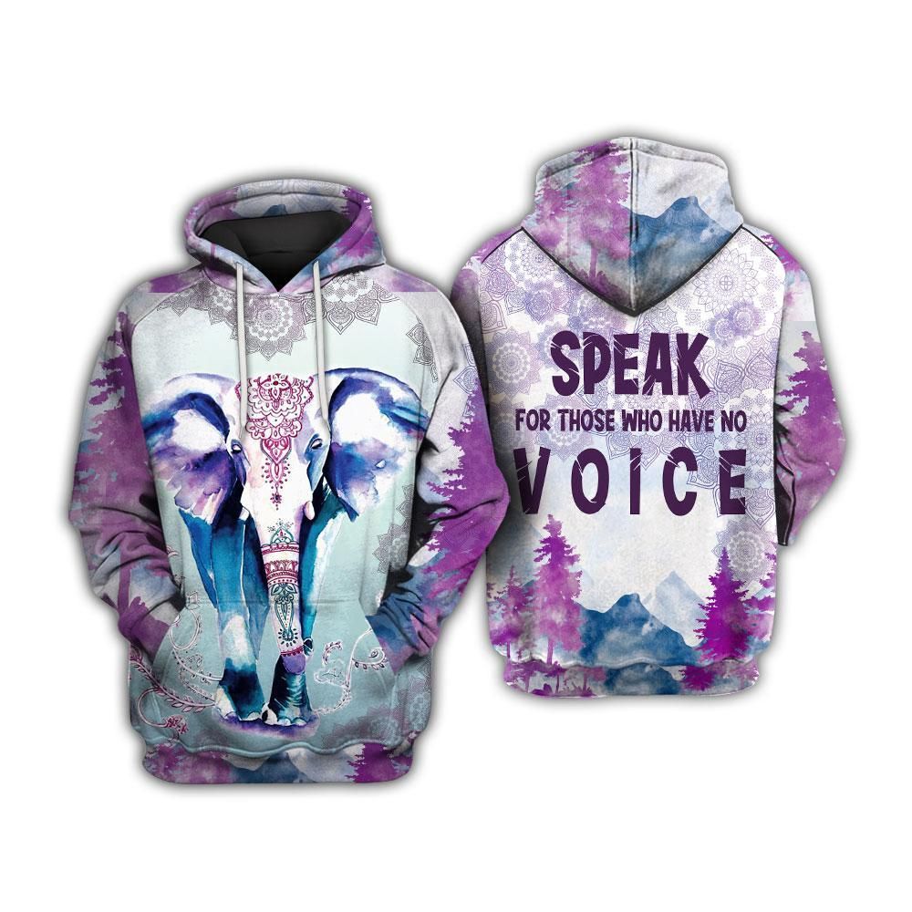 Speak For Those Watercolor Elephant 3D All Over Printed